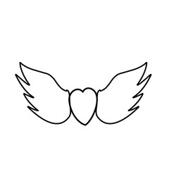 Hearts with wings icon