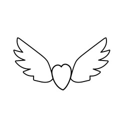 Obraz premium Hearts with wings icon