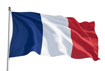 Waving flag of France , featuring the traditional design