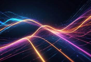 Abstract technology background of high speed global data transfer, ultra fast broadband and connection, digital cyber tech motion