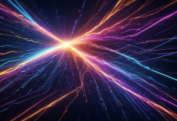 Abstract technology background of high speed global data transfer, ultra fast broadband and connection, digital cyber tech motion