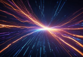 Fototapeta premium Abstract technology background of high speed global data transfer, ultra fast broadband and connection, digital cyber tech motion