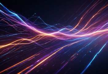 Abstract technology background of high speed global data transfer, ultra fast broadband and connection, digital cyber tech motion