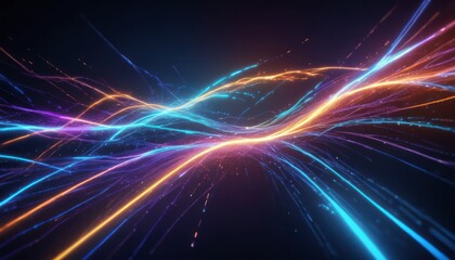 Abstract technology background of high speed global data transfer, ultra fast broadband and connection, digital cyber tech motion