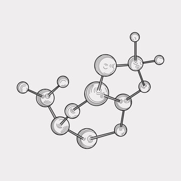 recommend clip art: Atom molecule particle sketch vector