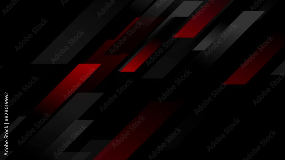 Aufkleber black and red stripes geometric tech abstract background. seamless looping motion design. video anim