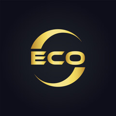 ECO logo. E C O design. White ECO letter. ECO, E C O letter logo design. E C O letter logo design in FIVE, FOUR, THREE, style. letter logo set in one artboard. E C O letter logo vector design.