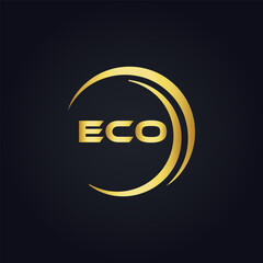 ECO logo. E C O design. White ECO letter. ECO, E C O letter logo design. E C O letter logo design in FIVE, FOUR, THREE, style. letter logo set in one artboard. E C O letter logo vector design.