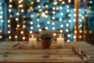 Romantic Candlelight Dinner Experience at a Cozy Bistro Table for Two