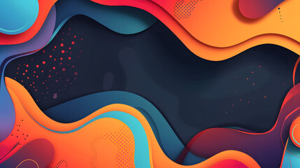 colorful modern wavy abstraction background