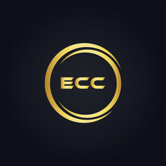 E C C, E C C design, E C C letter, E C C logo, ECC, ECC letter, ECC logo, ECC monogram,  golden latter logo, gold logo ,icon, identity, industry, initial, letter, line, linked, logo, logos, logotype, 