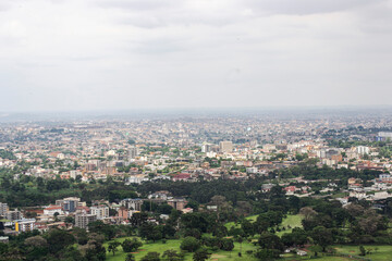 Fototapeta premium aerial view of the yaounde city