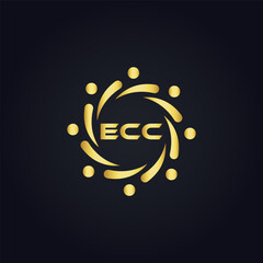ECC logo. E C C design. White ECC letter. ECC, E C C letter logo design. E C C letter logo design in FIVE, FOUR, THREE, style. letter logo set in one artboard. E C C letter logo vector design.