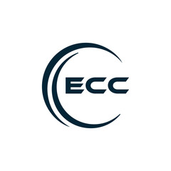ECC logo. E C C design. White ECC letter. ECC, E C C letter logo design. E C C letter logo design in FIVE, FOUR, THREE, style. letter logo set in one artboard. E C C letter logo vector design.