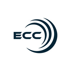 ECC logo. E C C design. White ECC letter. ECC, E C C letter logo design. E C C letter logo design in FIVE, FOUR, THREE, style. letter logo set in one artboard. E C C letter logo vector design.