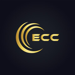 ECC logo. E C C design. White ECC letter. ECC, E C C letter logo design. E C C letter logo design in FIVE, FOUR, THREE, style. letter logo set in one artboard. E C C letter logo vector design.