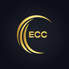 ECC logo. E C C design. White ECC letter. ECC, E C C letter logo design. E C C letter logo design in FIVE, FOUR, THREE, style. letter logo set in one artboard. E C C letter logo vector design.