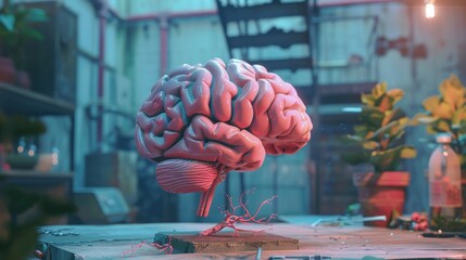 National Train Your Brain Day concept with copy space area for text