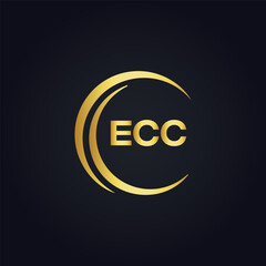 ECC logo. E C C design. White ECC letter. ECC, E C C letter logo design. E C C letter logo design in FIVE, FOUR, THREE, style. letter logo set in one artboard. E C C letter logo vector design.