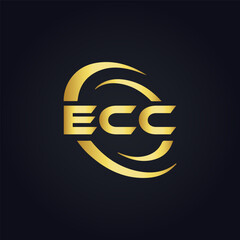 ECC logo. E C C design. White ECC letter. ECC, E C C letter logo design. E C C letter logo design in FIVE, FOUR, THREE, style. letter logo set in one artboard. E C C letter logo vector design.