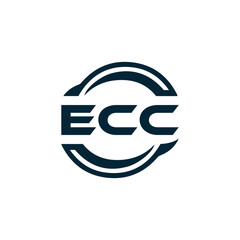 ECC logo. E C C design. White ECC letter. ECC, E C C letter logo design. E C C letter logo design in FIVE, FOUR, THREE, style. letter logo set in one artboard. E C C letter logo vector design.