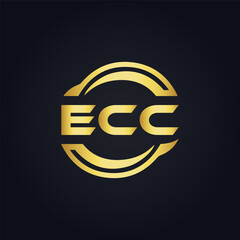 ECC logo. E C C design. White ECC letter. ECC, E C C letter logo design. E C C letter logo design in FIVE, FOUR, THREE, style. letter logo set in one artboard. E C C letter logo vector design.