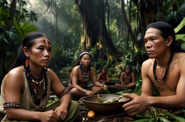 Indios del amazonas en medio de la selva y en la ciudad