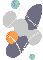 Abstract Shapes Modern Art Composition