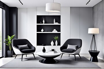 "Elegant Meeting Room or Reception Hall, Spacious Beige Taupe Lounge with Plaster or Silk Stucco Walls, 3D Render Mockup for Modern Interior Design
