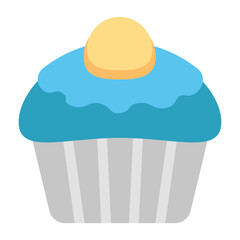 Cupcake Icon - Dessert Icon For Baking, Sweets, And Confectionery