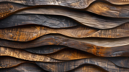 dise&ntilde;o de muro o pared de madera con material de madera estilo con ondas con textura rugoso y aspero
