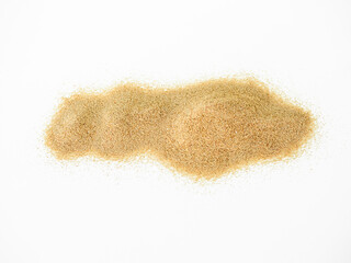 Sand Beach Isolated White Background Texture Summer Desert Zen Garden Coast Ocean for Vacation, Hot Summer Tropical Scene Chill Nature, Summer Time Yoga Holiday Dune Pile Dry Brown Heap Particle.