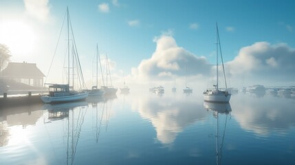 yachts in the harbor.