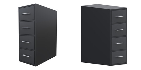 3d drawer, interior 3d set, transparent background