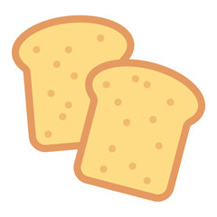 Toast Bread Icon: Symbol Of Toasted Bakery Product
