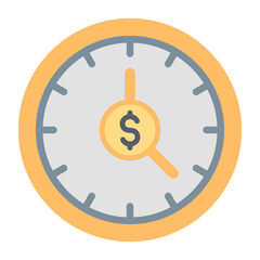 Time Is Money Icon: Symbolizing Value Of Time