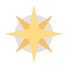 Fototapeta premium Windrose Icon: Symbol Of Wind Direction