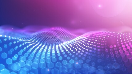 Blue-purple gradient background with dots, light color theme, bright and clean appearance. A minimalist design that highlights the beauty of technology in high definition.