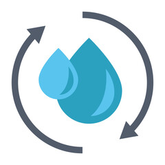 Water Treatment Icons for Purification Symbols