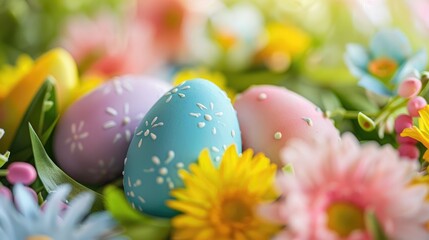 Easter Celebration Idea Close Up of Decorative Flower