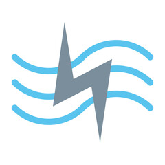 Water Energy Icon: Harnessing Water For Power Generation