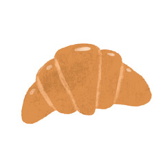 手描き　クロワッサンのイラスト