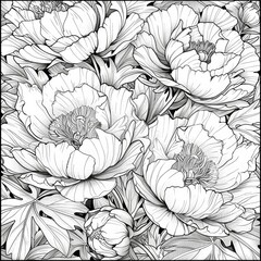 Fototapeta premium black and white colouring book page