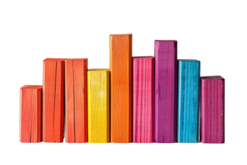 isolated white background of bar graph