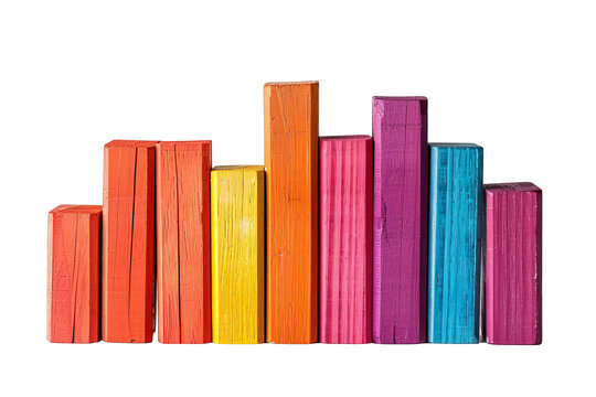 isolated white background of bar graph