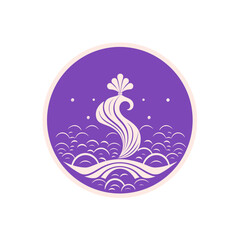 Purple mermaid beauty salon logo embodies allure and enchantment 🧜‍♀️💜 Perfect for spa and beauty businesses evoking a sense of fantasy and elegance #MermaidMagic #BeautyEnchantment