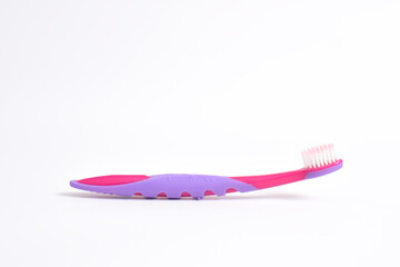 Colorful Children's Toothbrushes on Isolated Background