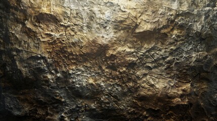 Rock wall with numerous cracks and crevices. Nature texture concept