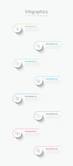 Infographic 8 options design elements for your business data. Vector Illustration.