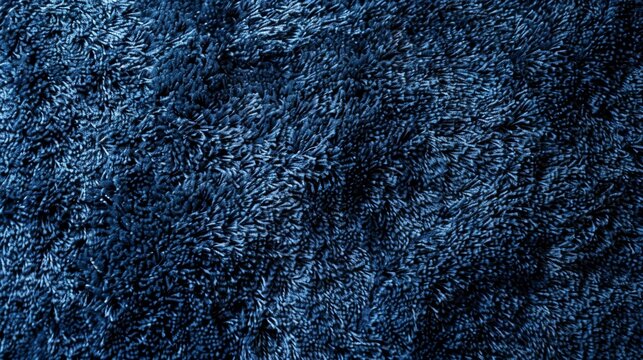 Detailed texture of blue carpet surface. Flooring material concept